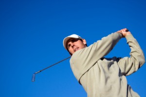 Myrtle Beach Golfer Taking a Swing
