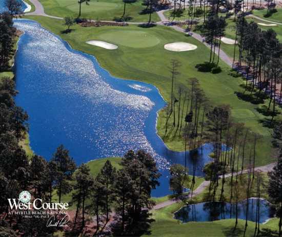 Aerial view of the Myrtle Beach National West Course in Myrtle Beach, SC